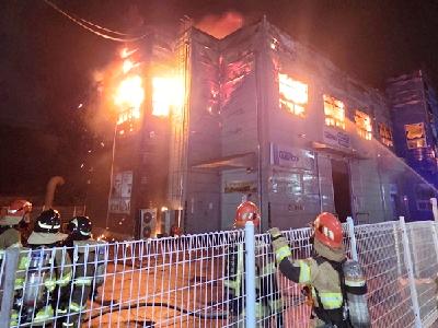 고양 법곳동 자동차정비소 화재 5개동 전소